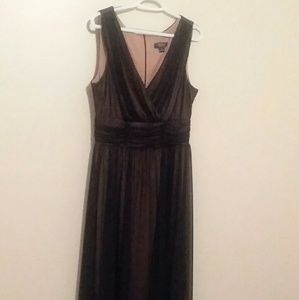 Dress Barn Collection Sleeveless Black/Nude dress